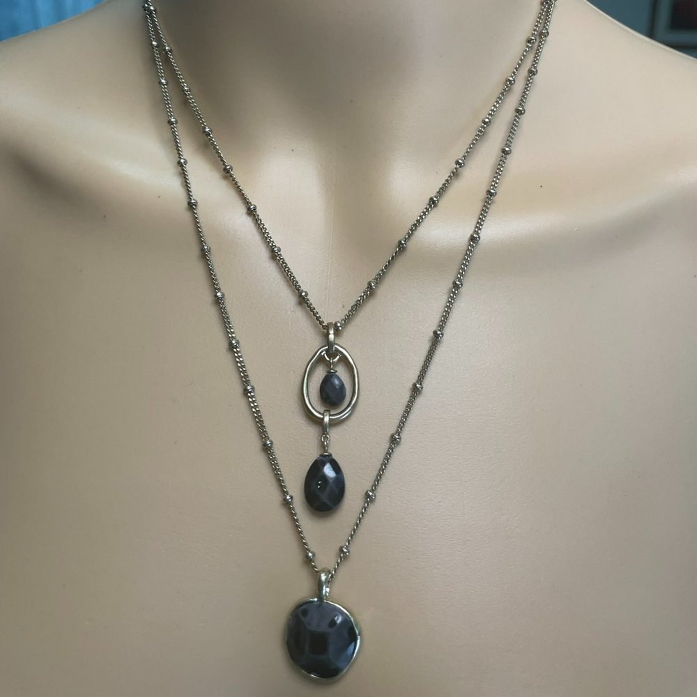Sigrid OlsenPrincess cooper and black stone necklace and bracelet set. NWT